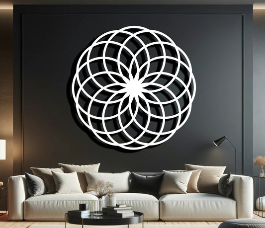 Torus Wooden Wall Art | Sacred Geometry Home Décor | Yoga Room Decor