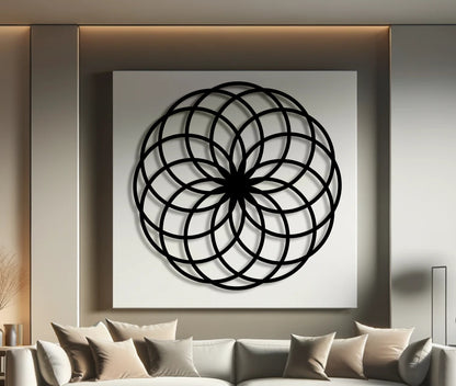 Torus Wooden Wall Art | Sacred Geometry Home Décor | Yoga Room Decor