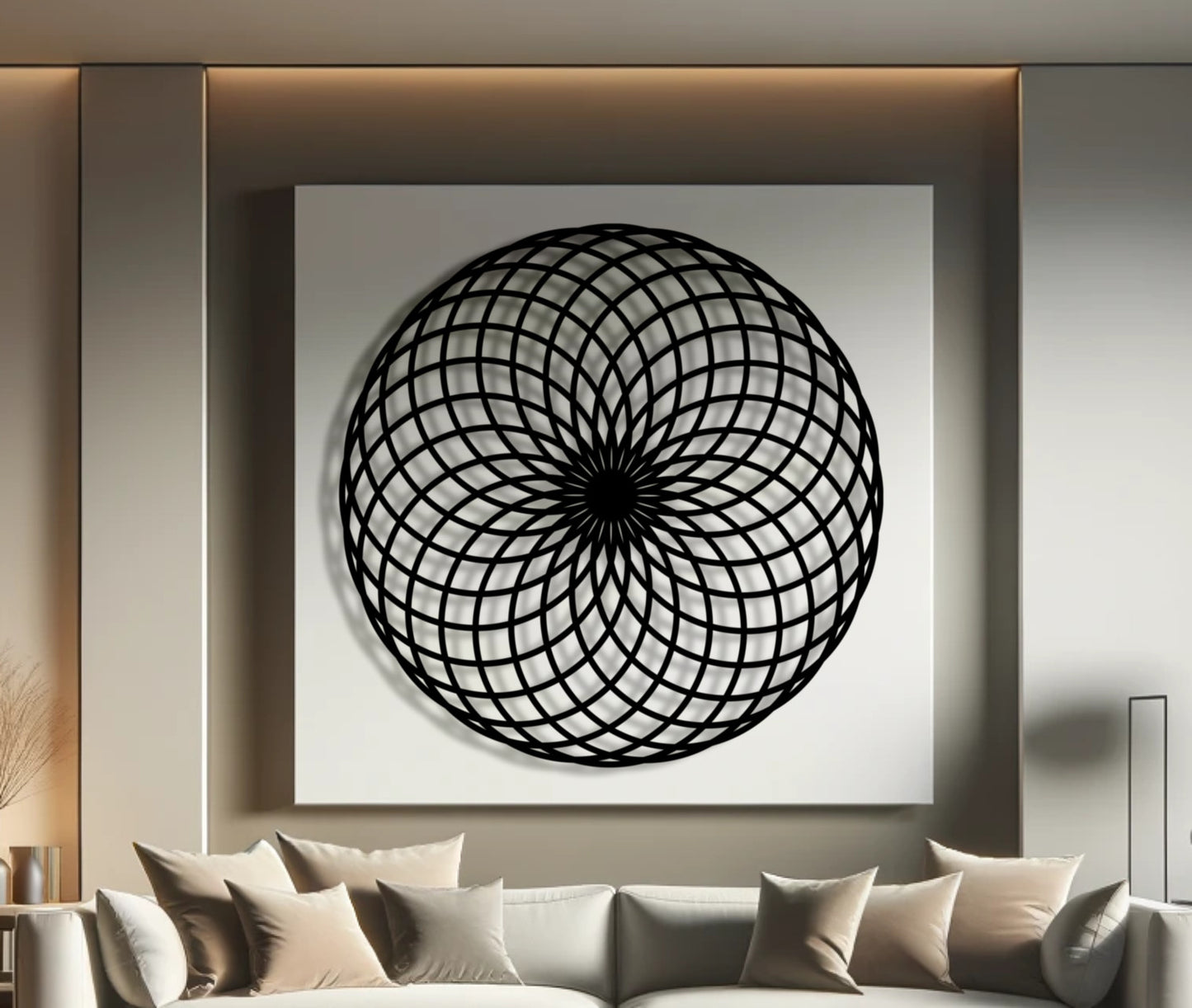 Torus Wooden Wall Art | Sacred Geometry Home Décor | Yoga Room Decor